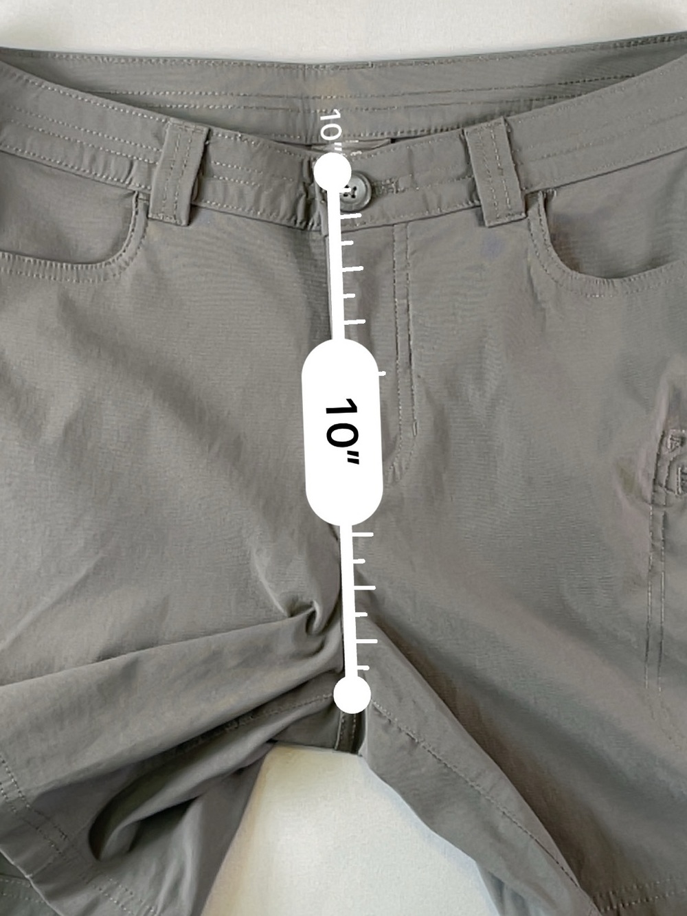 Eddie Bauer Women’s Gray Stretch Hiking Utility 7” Bermuda Shorts Size 10 - Picture 8 of 8